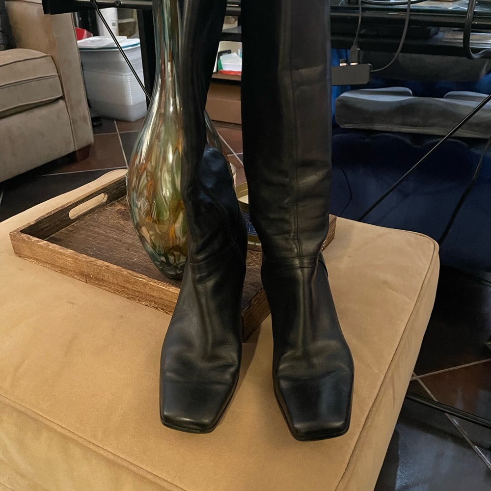Leather boots
